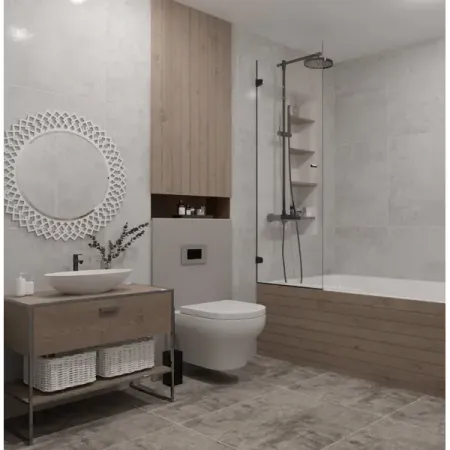 Глазурованный керамогранит Аксима Омаха 60x60 см 1.44 м² матовый цвет светло-серый керамогранит аксима аликанте 120x60 см 1 44 м²