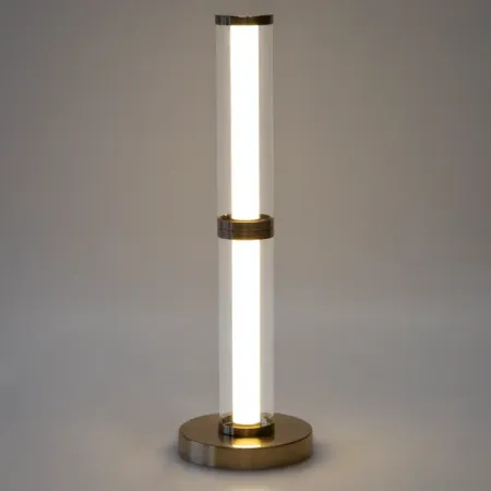 Настольная лампа светодиодная Eurosvet 80536 теплый белый свет цвет латунь