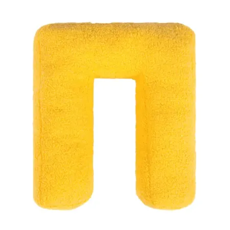 Декоративная подушка Буква П 20x40 см цвет желтый