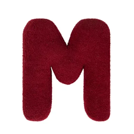 Декоративная подушка Буква М 20x40 см цвет красный