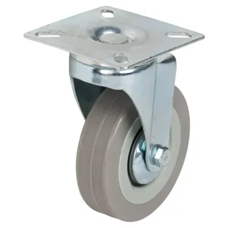 Колесо поворотное без тормоза 75 мм до 50 кг цвет серый