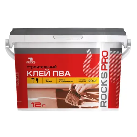 Клей ПВА строительный Rocks Pro 12 л лабораторная центрифуга joanlab 12000 об мин