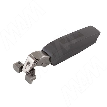 HARMONY NERO петля с доводчиком (амортизатором) полунакладная (90/105), для ал. проф., стандартная, черный никель (HN90HO-AL-BL)