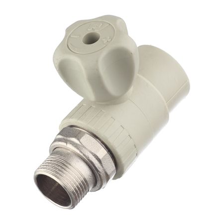 Кран шаровой полипропиленовый FV Plast 25 мм х 3/4 НР(ш) для радиатора с накидной гайкой прямой (А314025000)