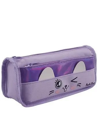 Пенал-косметичка из ткани с дополнительным отделением 