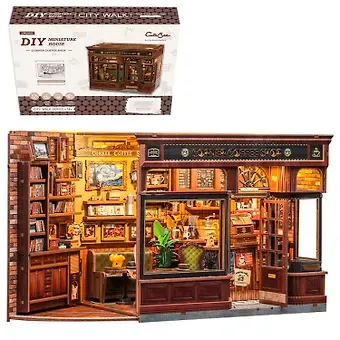 CWGB402 Конструктор интерьерный  – сборный домик CuteBee - Кофейный магазин 