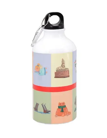 Бутылка с карабином СПб Петербургский калейдоскоп (металл) (500мл) (БМ2025-49)