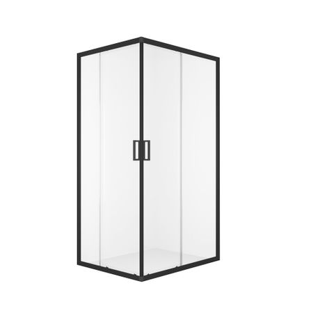 Душевой уголок Domani-Spa Cube V108 графит 100х80х190 см прямоугольник стекло прозрачное 5 мм (DS04CbV108L0Cl00.Gt-Black)