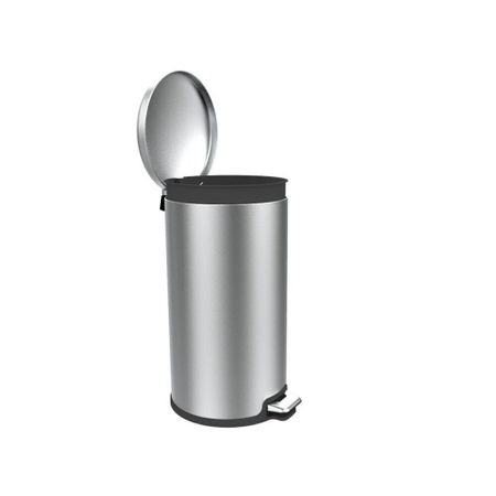 Ведро для мусора Primanova с крышкой 40 л нержавеющая сталь хром с педалью