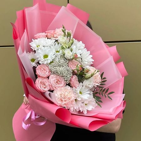 Букет живых цветов ПЛАНЕТА ЦВЕТОВ ТВОЯ ПЛАНЕТА Цветочная магия