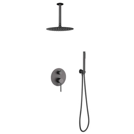 Душевая система Abber Emotion встраиваемая с верхним душем с лейкой со смесителем никель (AF8821NG)