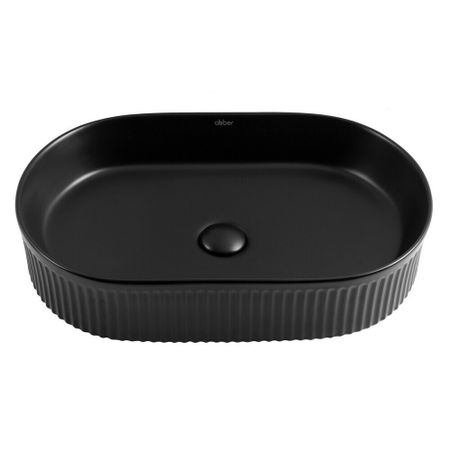 Раковина Abber Bequem 58 см накладная черная матовая (AC2116MB)