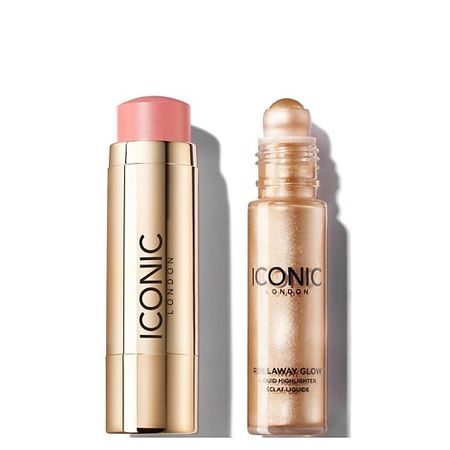 Набор средств для лица ICONIC LONDON Набор Blush Stick и Rollaway Glow V3 Bundle : Румяна + Хайлайтер
