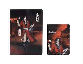 Набор Небожители 4: обложка д/паспорта , картхолдер на телеф (Обложка для паспорта Благословение небожителей Хуа Чэн (ПВХ бокс)+Чехол для карточек на телефон Благословение небожителей Хуа Чэн)