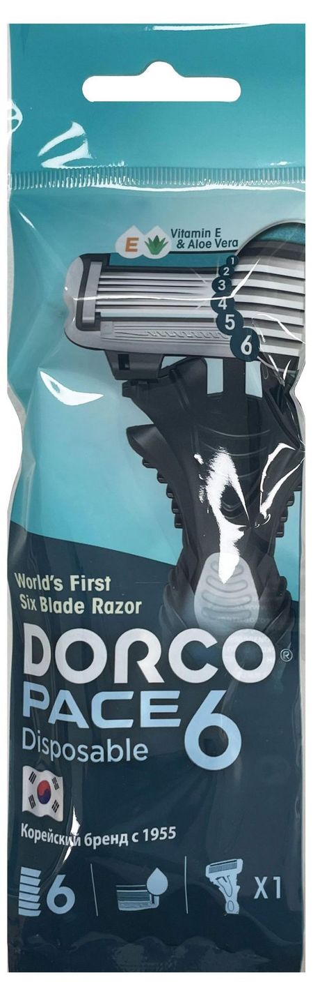 Станок для бритья Dorco одноразовый Pace 6 SXA100-1P 6 лезвий, 1 шт