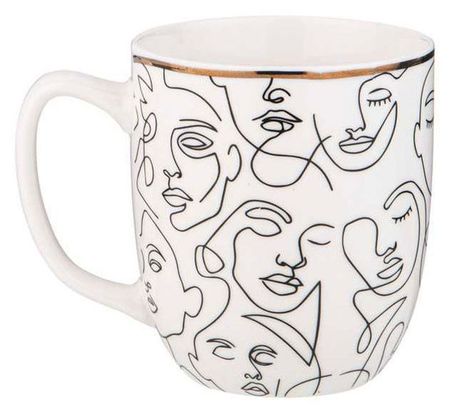 Кружка Lefard Modern Lines фарфоровая белая, 350 мл