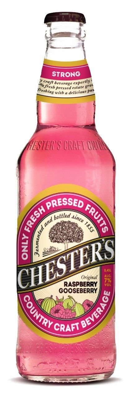 Пивной напиток Chester's Малина и крыжовник фильтрованный, 0,45 л