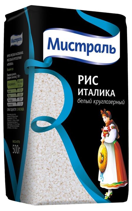 Рис круглозерный Мистраль Италика, 500 г