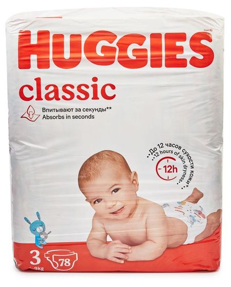 Подгузники Huggies Classic 3 (4-9 кг), 78 шт технология материалов микро опто и наноэлектроники ч 2