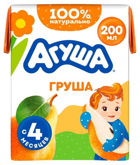 Сок детский Агуша Груша груша с 4 мес., 200 мл