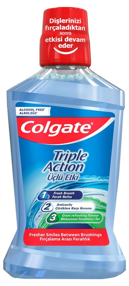 Ополаскиватель для полости рта Colgate Тройное Действие антибактериальный, 500 мл