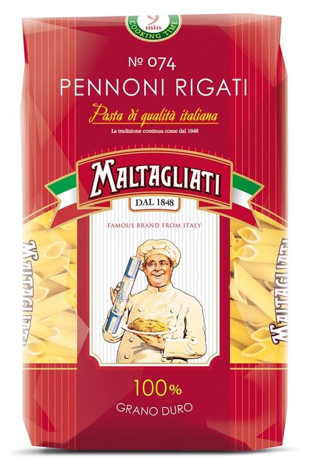Макаронные изделия Maltagliat рифленые 074 перья, 450 г