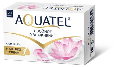 Крем-мыло туалетное Aquatel лепестки лотоса, 90 г