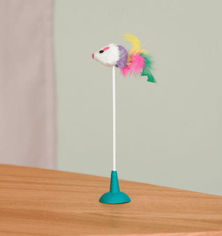 Для дома PETSHOP Игрушка для кошек, интерактивная дразнилка на присоске, цвет в ассортименте (19х9 см)