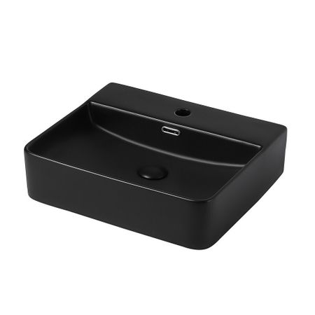 Раковина Abber Rechteck 50 см накладная черная матовая (AC2203MB)
