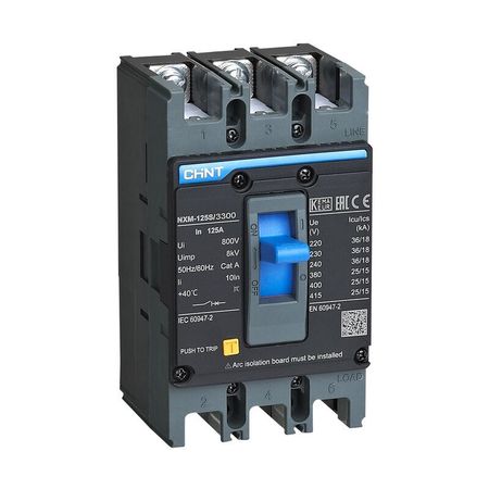 Автоматический выключатель в литом корпусе Chint NXM NXM-125S 3P 100А 25 кА 690 В (131362) geya w2r автоматический резервный переключатель 100а 220в