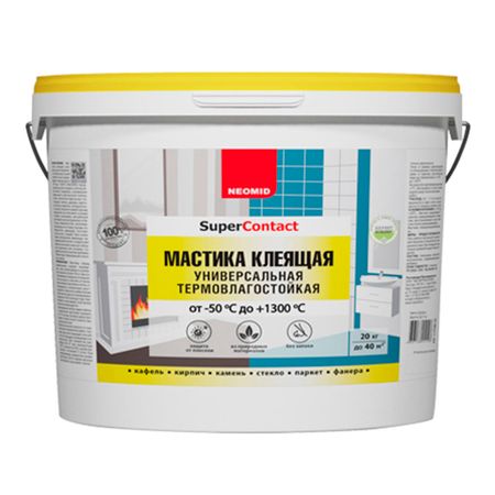 Мастика клеящая универсальная термостойкая Neomid SuperContact 20 кг