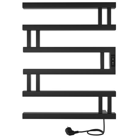 Полотенцесушитель электрический Indigo Muza 630х500 мм 128 Вт с терморегулятором черный муар держатель рулонного полотенца 30 см муар