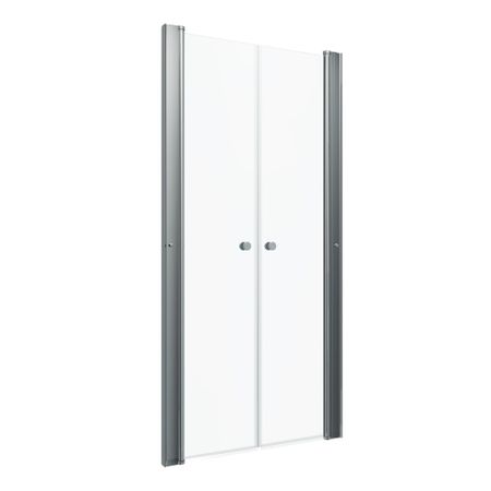 Душевая дверь Triton Дабл стекло прозрачное 90х185 см профиль хром 5 мм распашная (Щ0000036861)