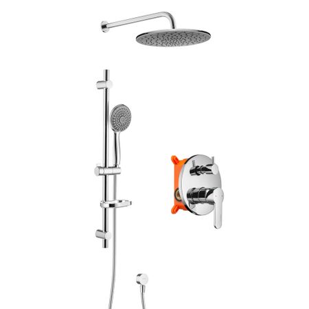 Душевая система Swedbe Platta встраиваемая с верхним душем с лейкой хром (5536G1)