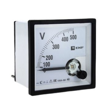 Вольтметр аналоговый EKF PROxima VMA-961 96х96 мм 500 В IP20 пластиковый черно-белый (vma-961-500) вольтметр keolea so 45