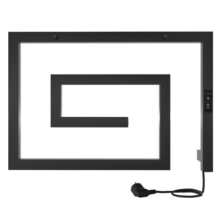 Полотенцесушитель электрический Indigo Lira 405х600 мм 89 Вт с терморегулятором черный муар