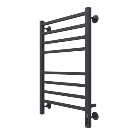 Полотенцесушитель электрический Terminus Ватикан П8 800х530 мм 115 Вт с терморегулятором черный