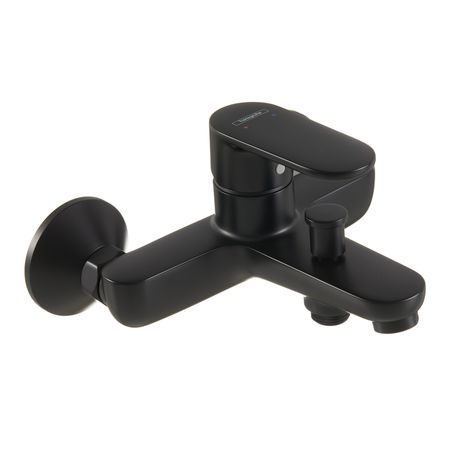 Смеситель для ванны Hansgrohe Vernis Blend черный однорычажный с коротким изливом без лейки (71440670)