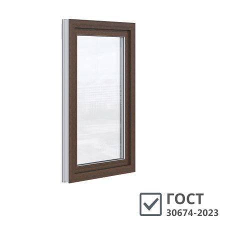 Пластиковое окно VEKA WHS Halo 60 1160х800 мм 1 створка правая поворотно-откидная однокамерное дуб темный