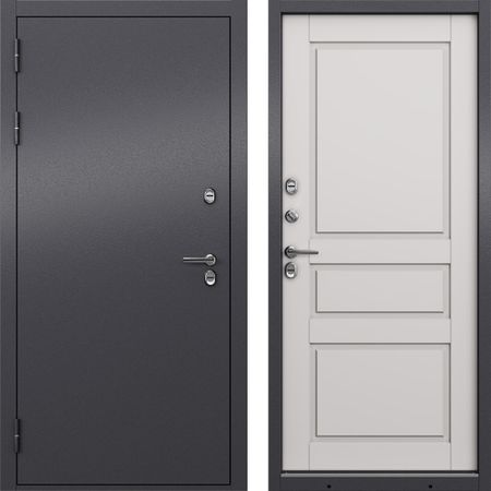 Дверь входная с терморазрывом Mastino Титан левая букле графит - эмаль молоко 960х2050 мм дина ильинична рубина на солнечной стороне улицы