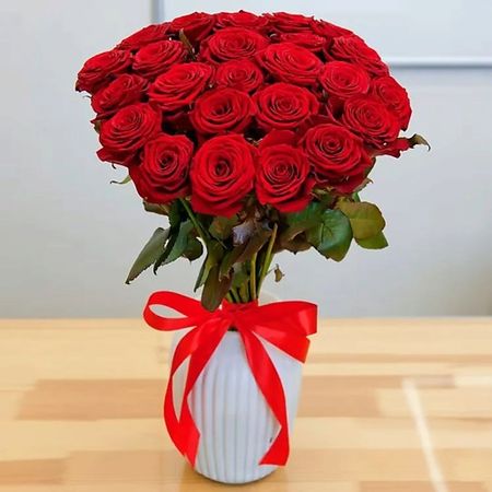 Букет живых цветов AZALIANOW ЦВЕТЫ. ПОДАРКИ. ДЕКОР Классический букет 23 красные розы 40 см переключатели wgxcpp красные 3 контактные