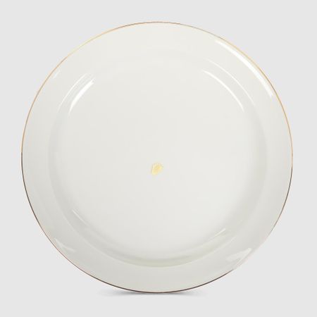 Блюдо Башкирский фарфор принц Заводной край золотом 30,5 см
