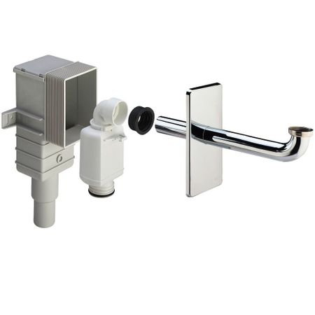 Сифон для раковины Viega 1 1/4х40/50 мм без выпуска с соединением 40/50 мм хром (553753)