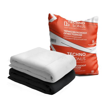 Мат звукоизоляционный ТермоЗвукоИзол Огнестойкий 13 мм 1,5х5 м