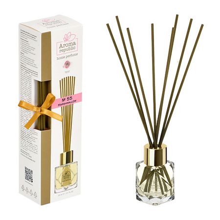 Аромадиффузор AROMA REPUBLIC Ароматический диффузор в стеклянном флаконе,