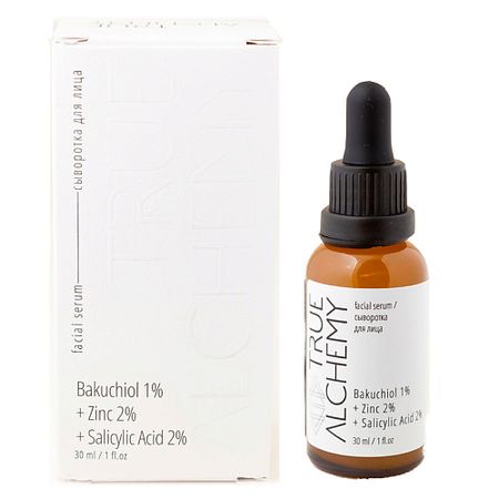 Сыворотка для лица LEVRANA Сыворотка для лица Бакучиол 1%+ Цинк 2% + Салициловая кислота 2% True Alchemy цинк пиколинат эвалар табл п о 100