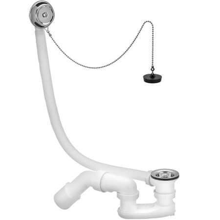 Сифон для ванны Viega 1 1/2x50 мм с выпуском d70 мм с переливом с соединением 40/50 мм (311537) монтажные пробки и пробки для датчика кислорода o2 из нержавеющей стали адаптер с плоской или зубчатой пробкой m18 x 1 5 сварная пробка thb078