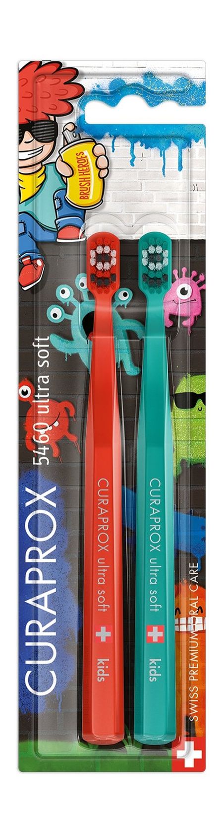 Curaprox Toothbrush 5460 Kids Ultra Soft Set Special Edition | Graffiti 2023