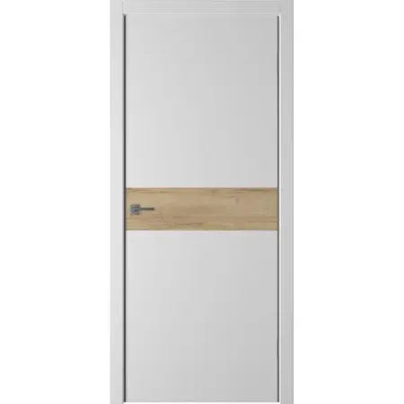 Дверь межкомнатная глухая Палладиум HR 70x200 см ПВХ цвет софт милк/дуб галифакс натур. с замком и петлями анодированные алюминиевые гайки фланцы m2 m3 m4 m5 m6 10 шт