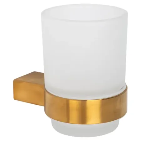 Стакан для зубных щёток Vidage Неверка подвесной стекло цвет золото